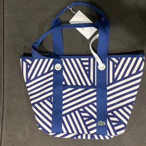 Lacoste cotton canvas “China Blue” bag. NWT